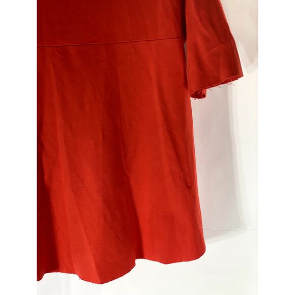 IMPERIAL Women's Red Solid Boatneck Short Sleeve Hi-Lo Hem Top SZ M - Picture 7 of 10